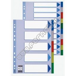 Przekładki do segregatora A4 10 kart plastikowe Esselte