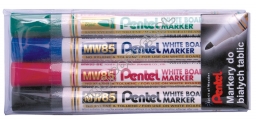 Marker Pentel do tablic (etui) MW85-4W 