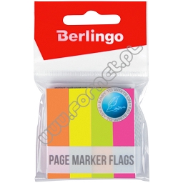 Zakładka indeksująca 50x12 4 kolory pastel / neon Berlingo