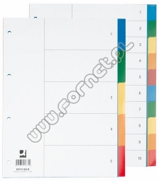 Przekładki do segregatora A4 karty plastikowe kolorowe PP Q-Connect