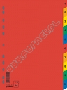 Przekładki do segregatora A4 10 PP kolorowe numerowane 1-10 Donau 7712095PL-99