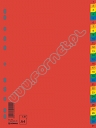 Przekładki do segregatora A4 31 kart PP kolorowe numerowane 1-31 Donau