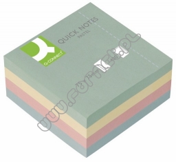 Karteczki samoprzylepne 76x76mm Connect, 4 kolory pastelowe x 100 karteczek