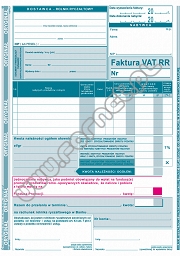 Druk Faktura VAT RR (dla rolników) A5 185-3 MiP